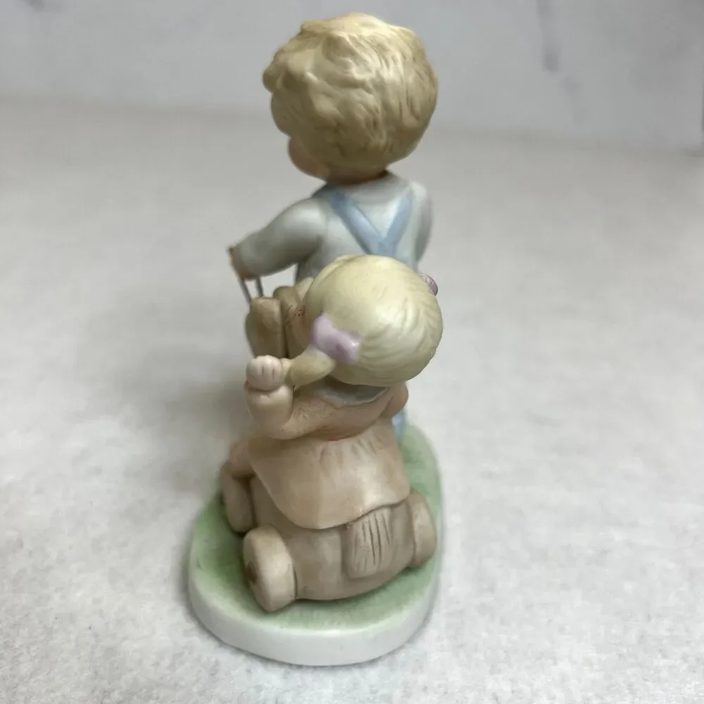 Vintage Homco Horse Pull Figurine